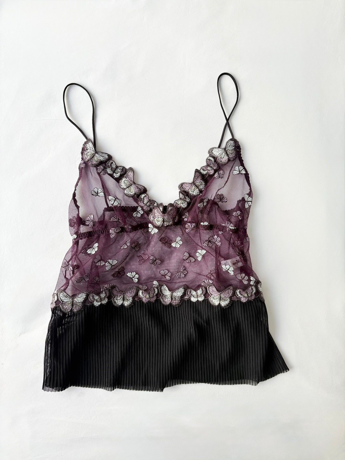 00’s Butterfly pleated cami | Size 8