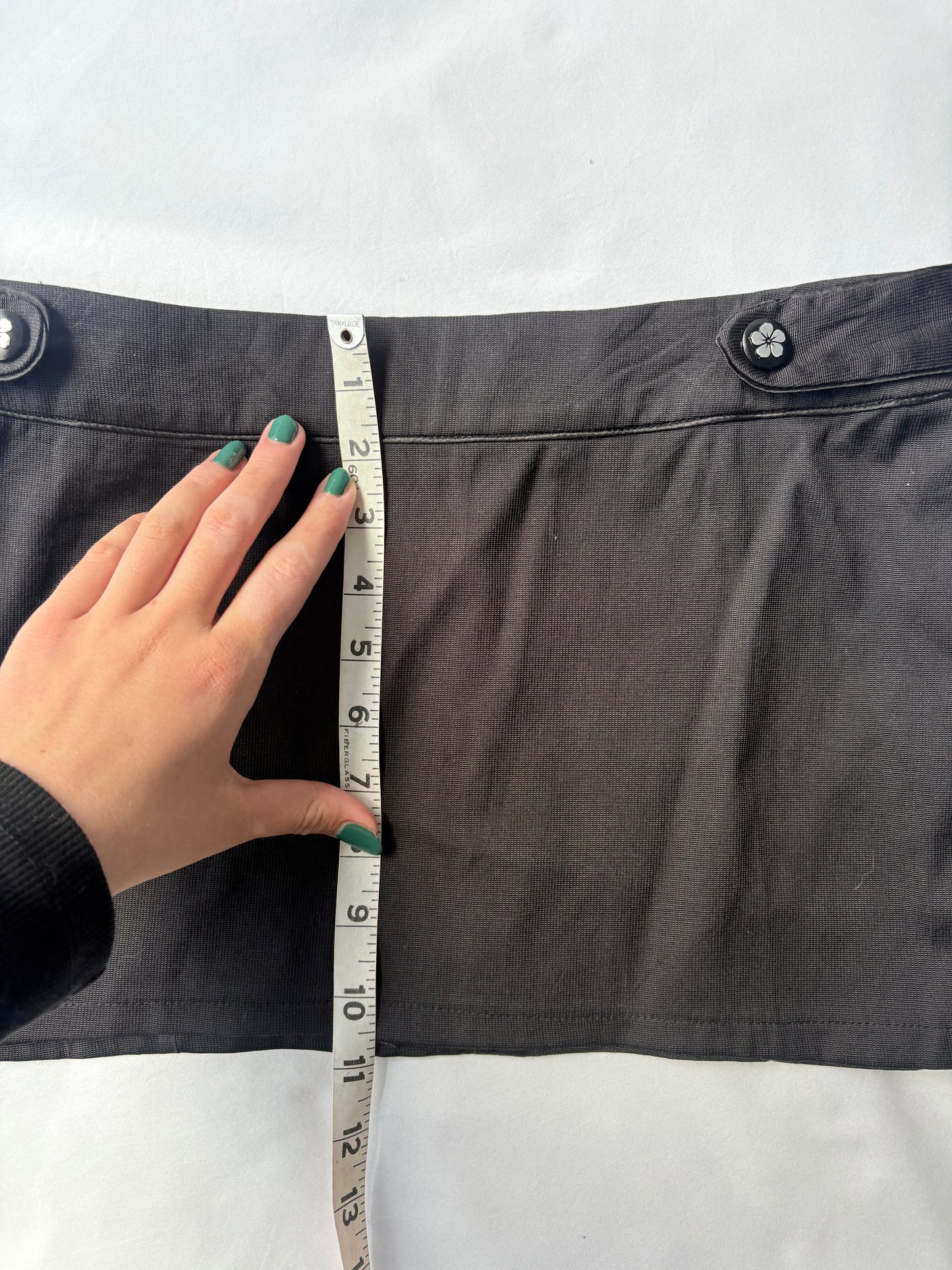 00’s Floral black mini skirt | Size 10