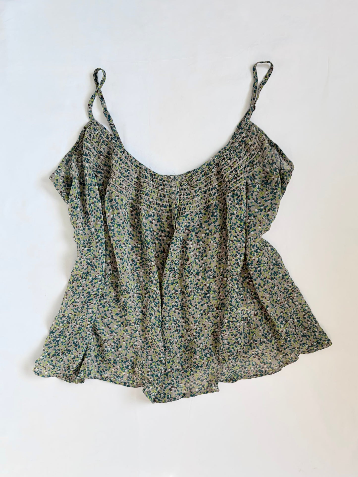 00’s Zinga babydoll green top | Size large