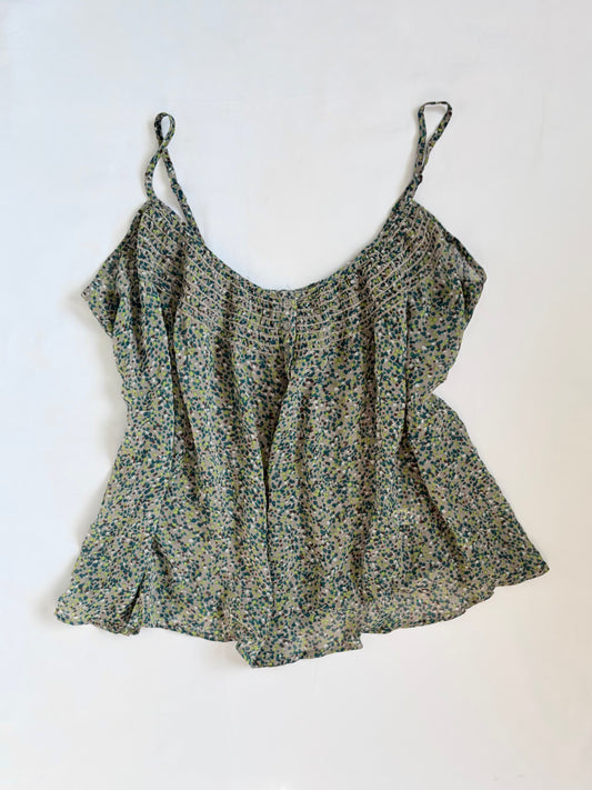 00’s Zinga babydoll green top | Size large