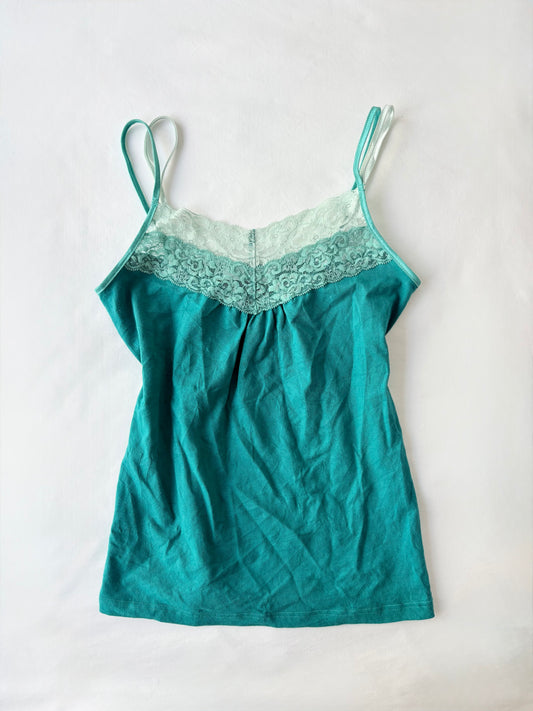 00’s Teal double strap cami | Size 10