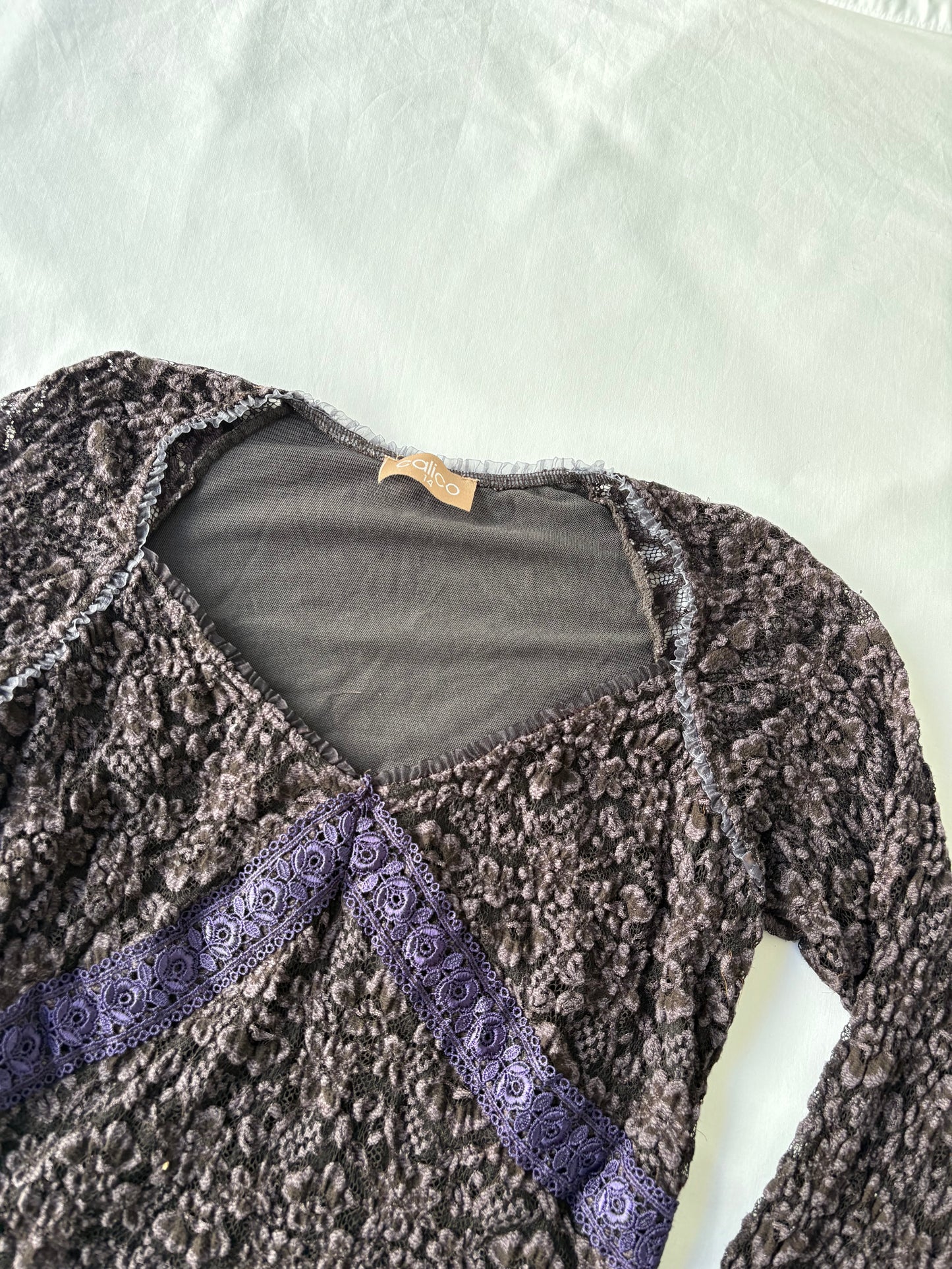 00’s Lace purple fairycore top | Size 12