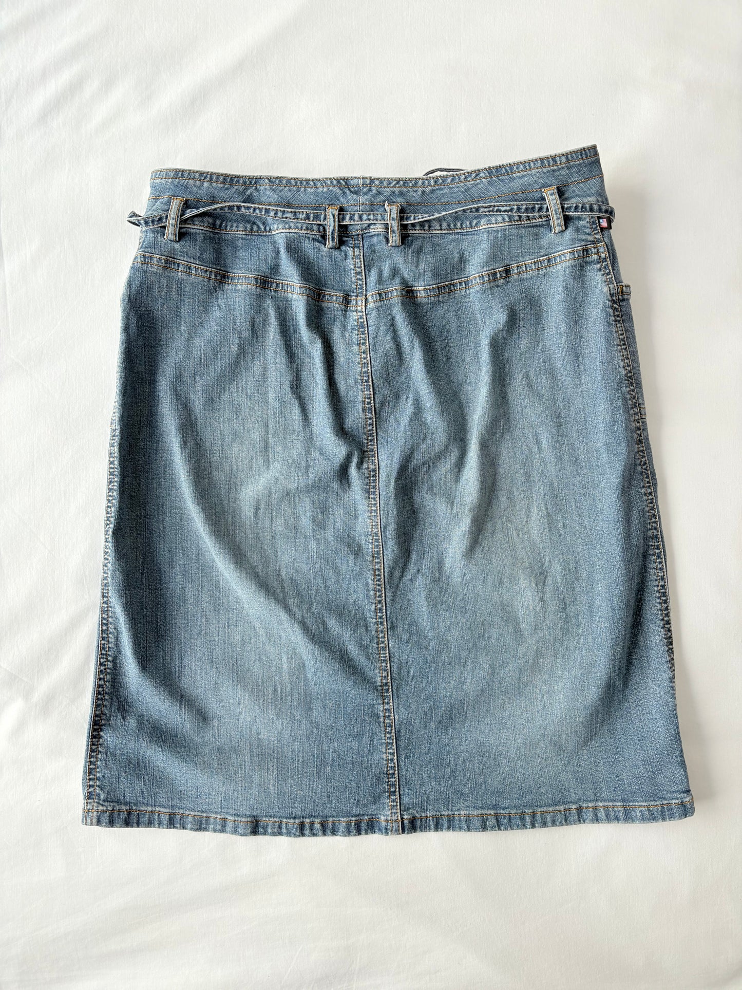 00’s Ralph Lauren denim midi skirt | Size 8
