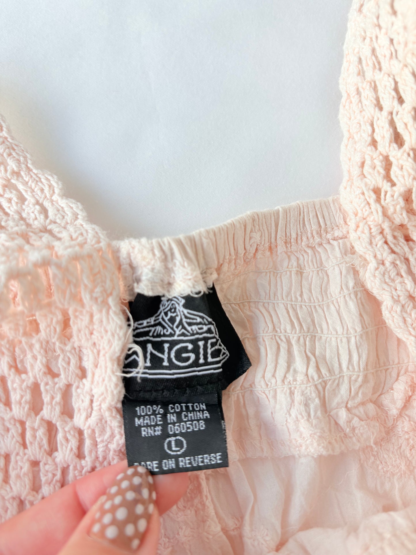 00’s Babydoll crochet cami | Size large