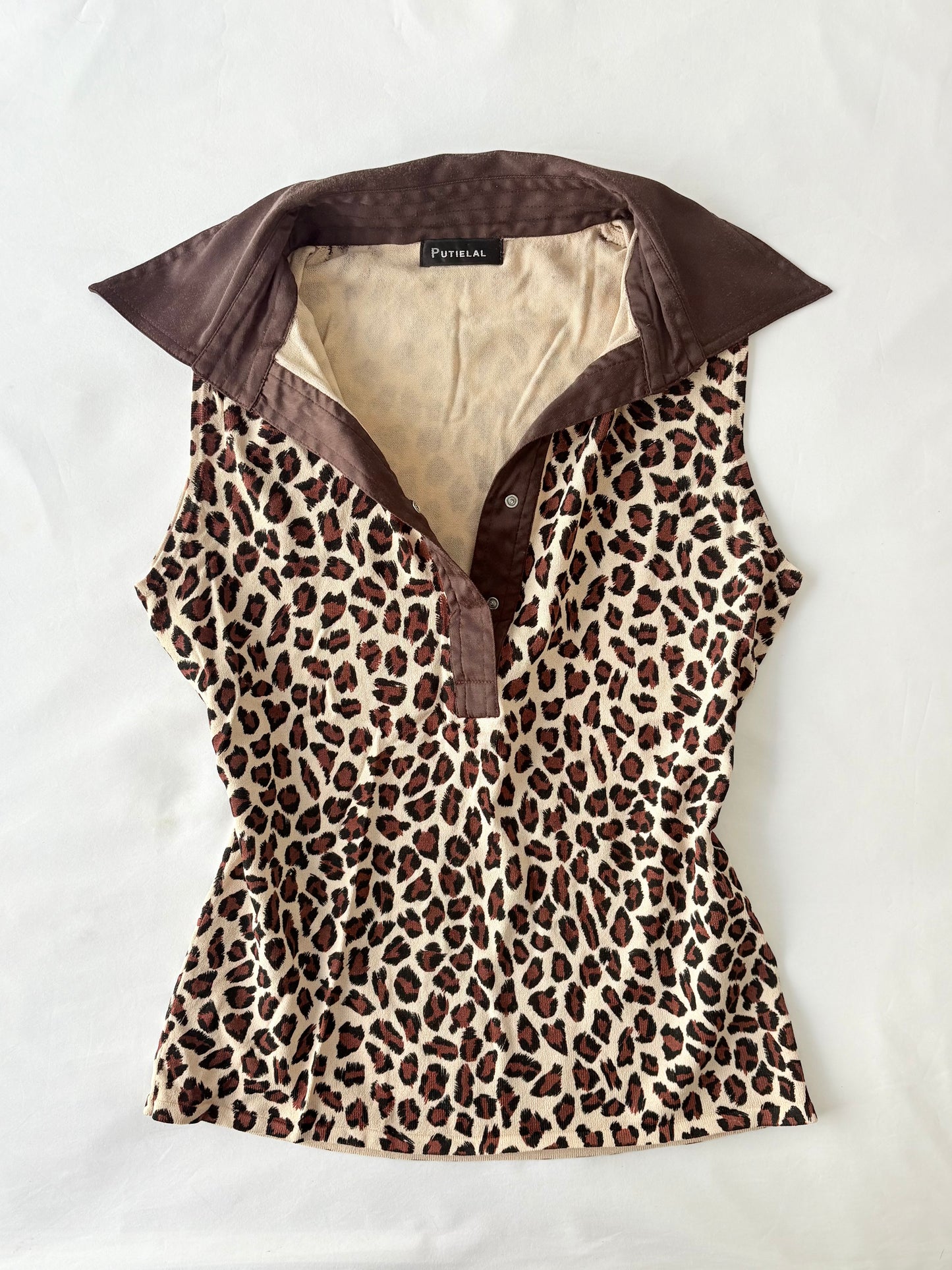 00’s Leopard polo tank | Size 10