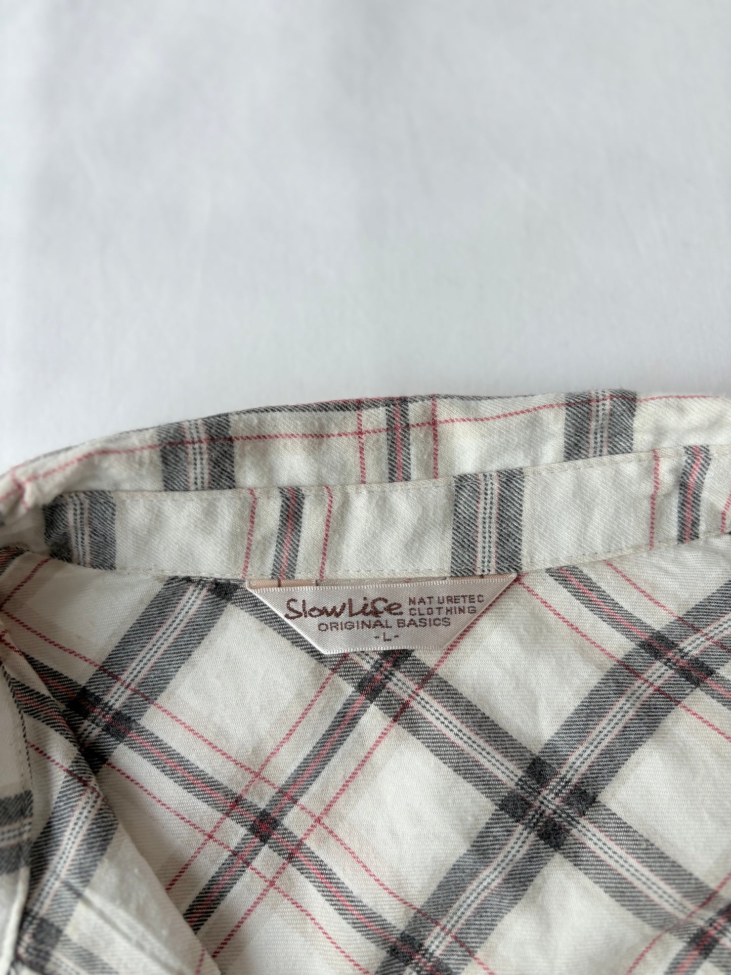 00’s Cinched plaid shirt | Size 12