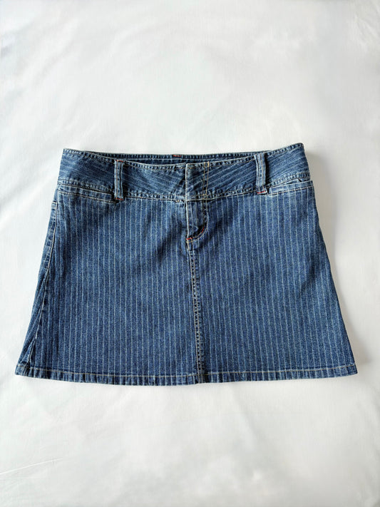 00’s Glassons pinstripe mini skirt | Size 12