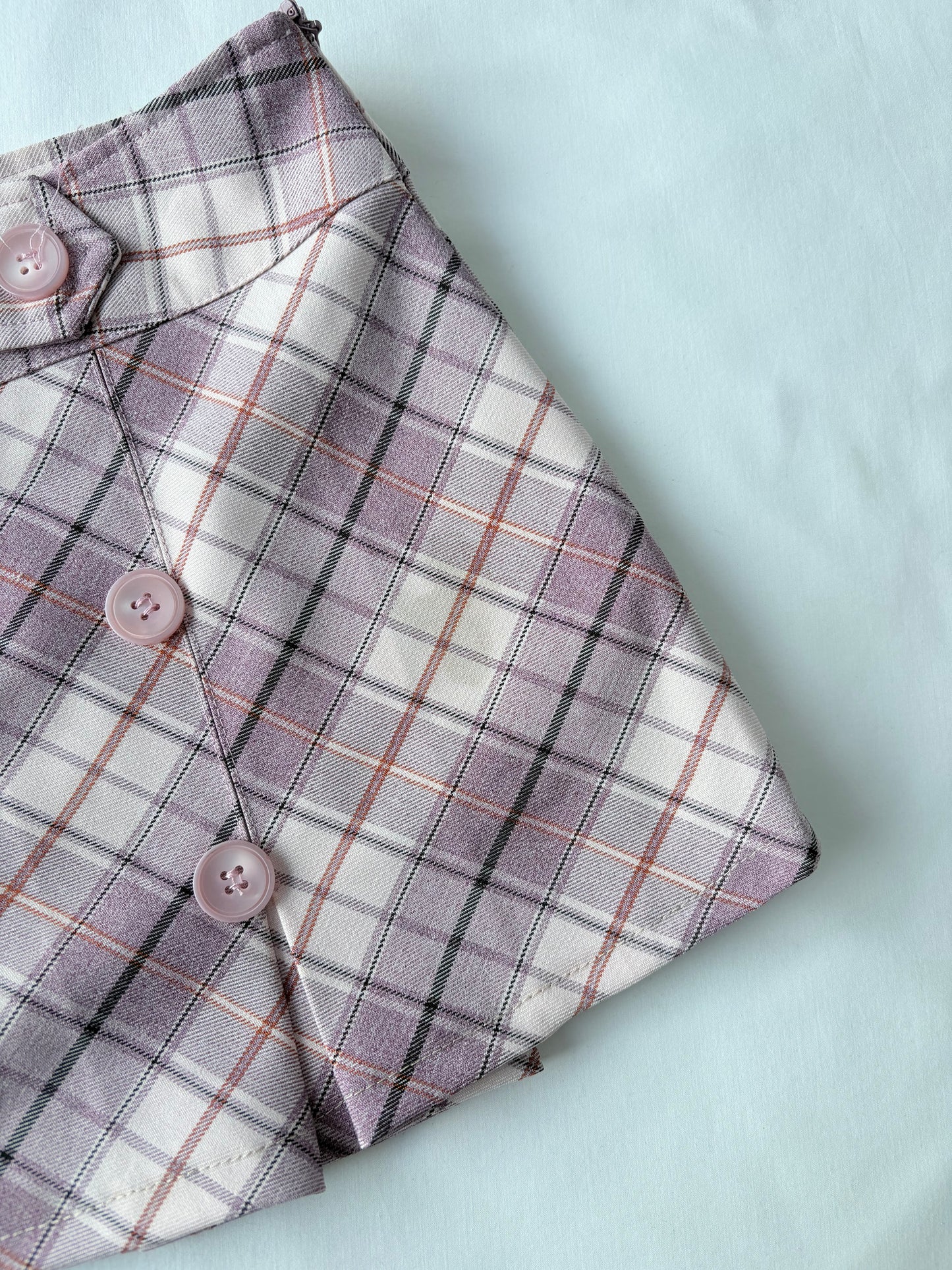 00’s Pink plaid mini skirt | Size 8