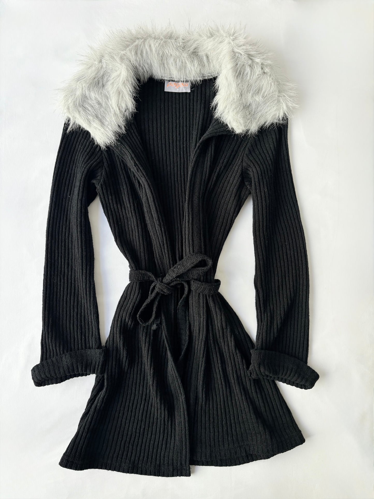 00’s Pagani fur tie cardigan | Size 10