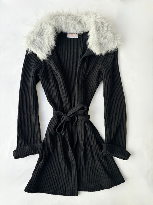 00’s Pagani fur tie cardigan | Size 10