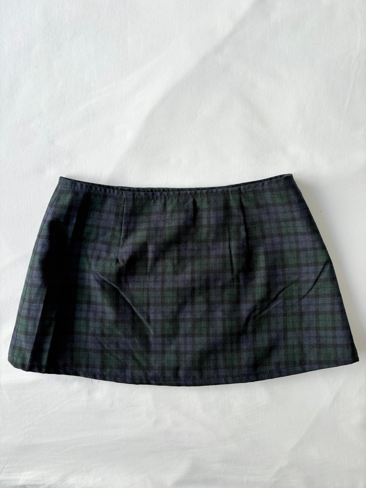 00’s Green tartan mini skirt | Size 6