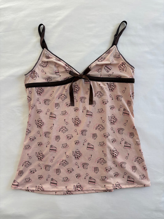 00’s Pink teapot cami | Size 8-10