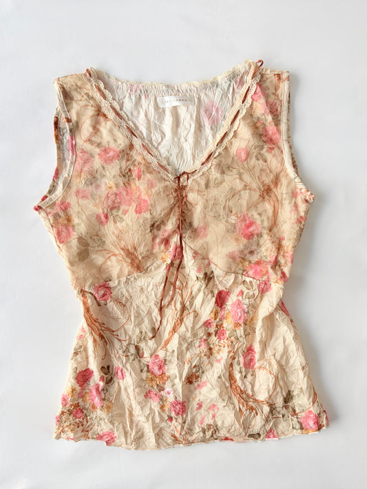 00’s Japanese floral top | Size medium