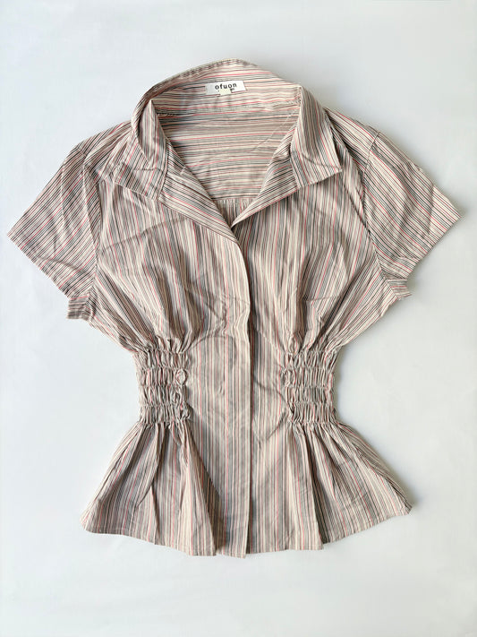 00’s Michel Klein Paris cinched shirt | Size 8