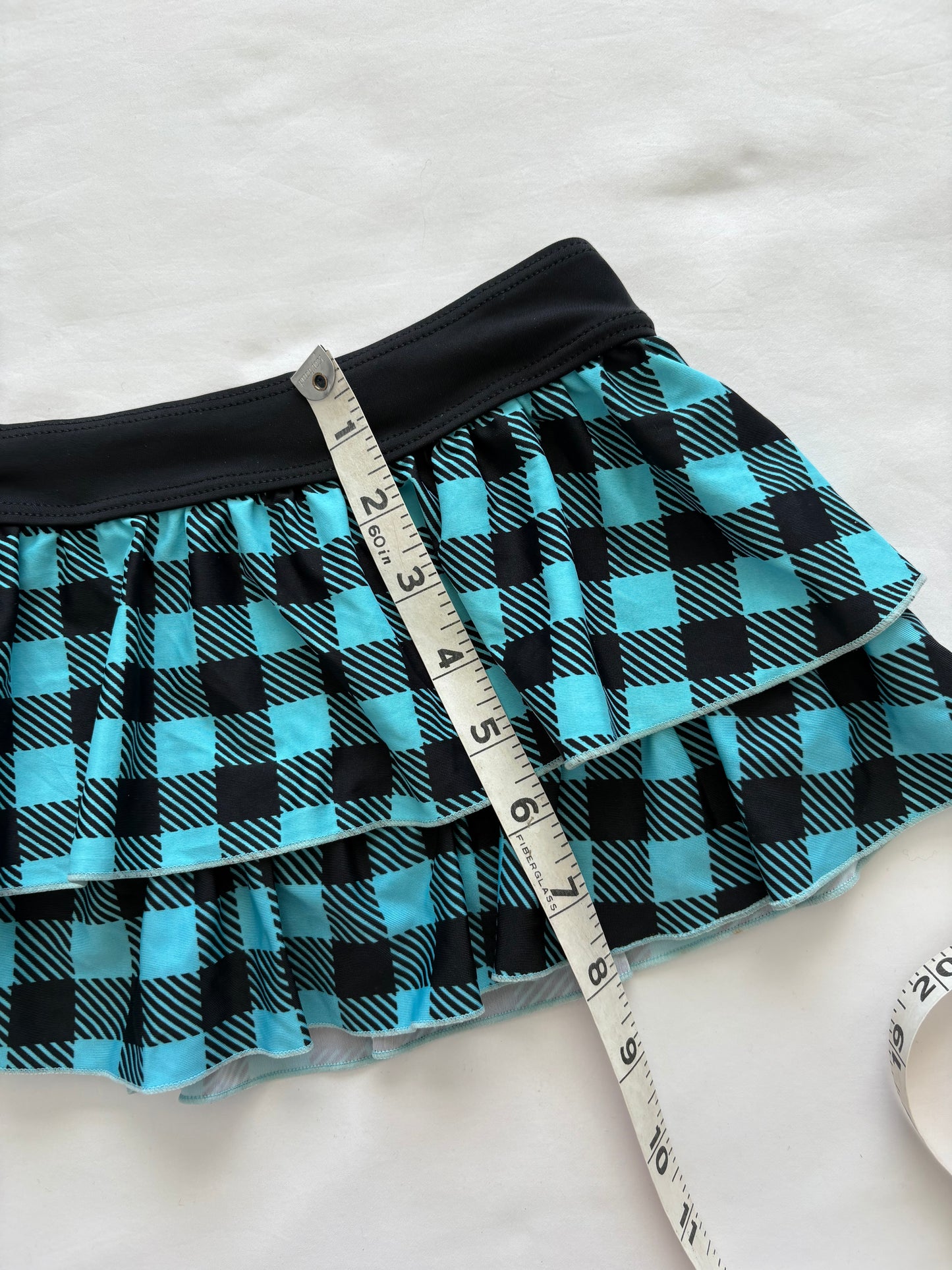 00’s Blue plaid micro mini skirt | Size 6