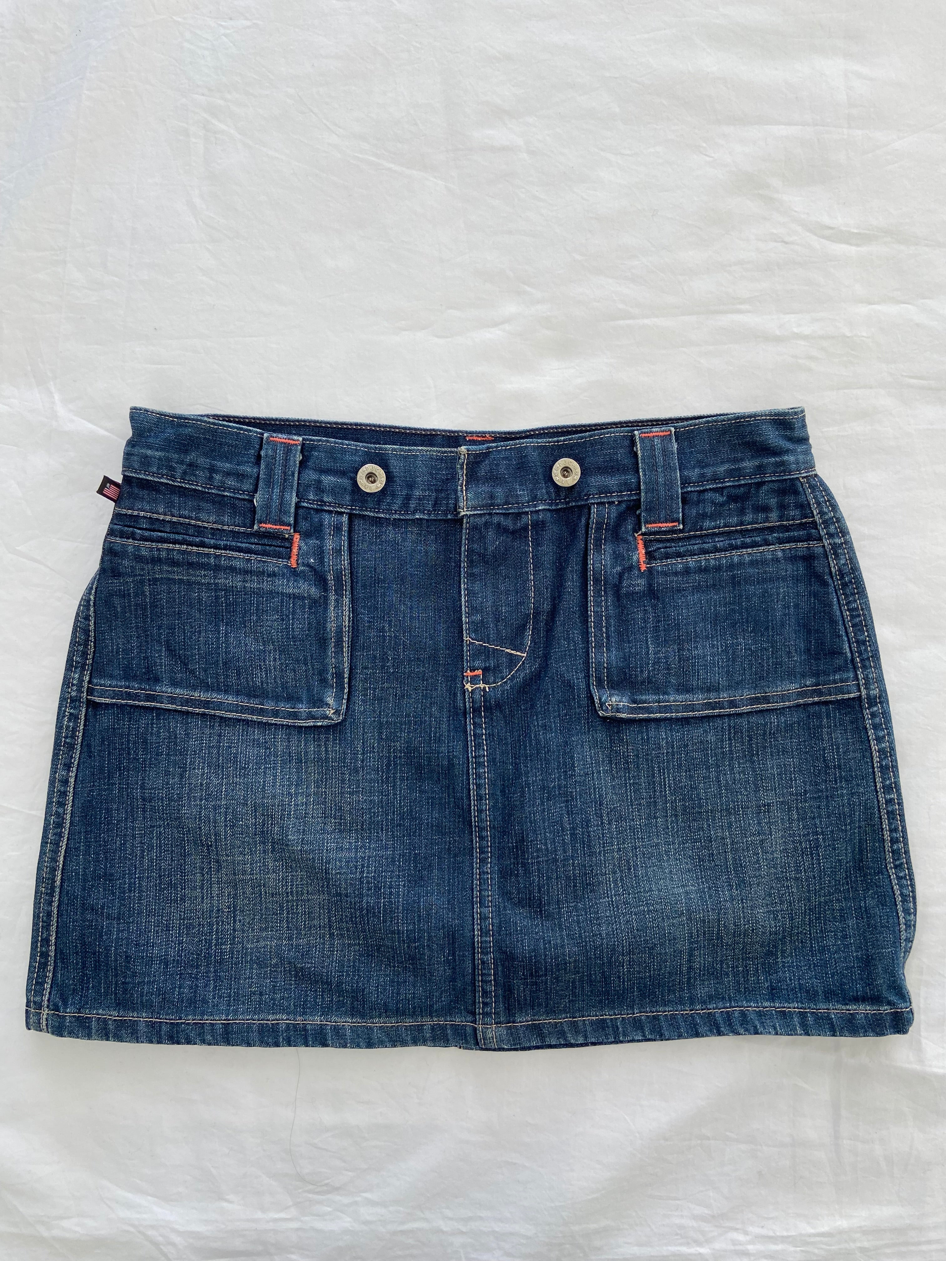 00 s Cargo denim mini skirt Size 10