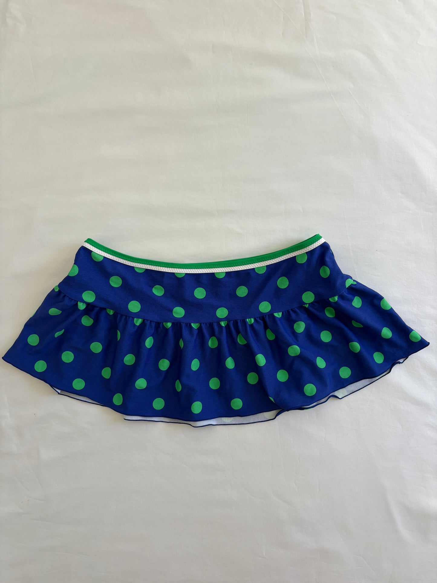 00’s Blue and green micro skirt | Size 6-8