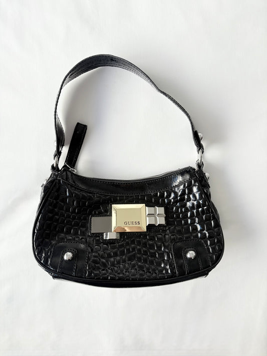 00’s Guess glossy croc shoulder bag