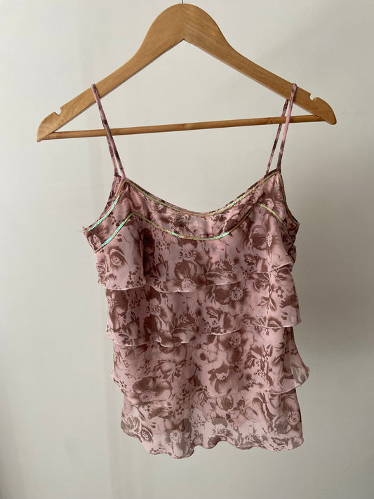 00’s Ruffle floral cami
