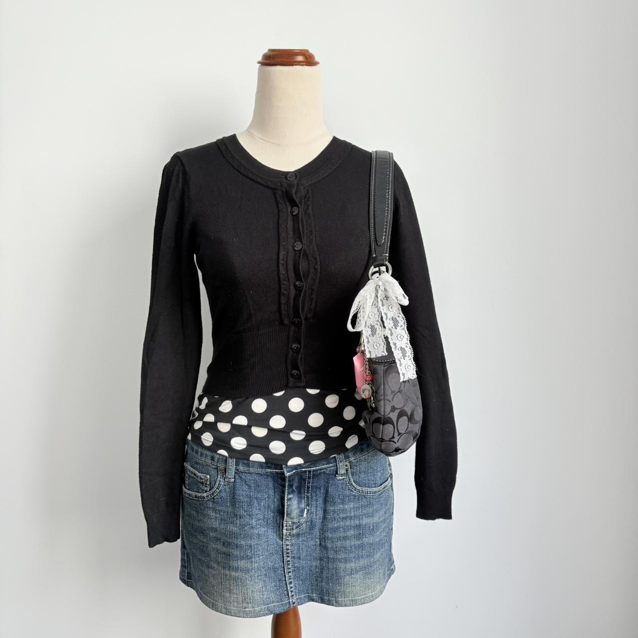00’s Review cropped black cardigan | Size 8