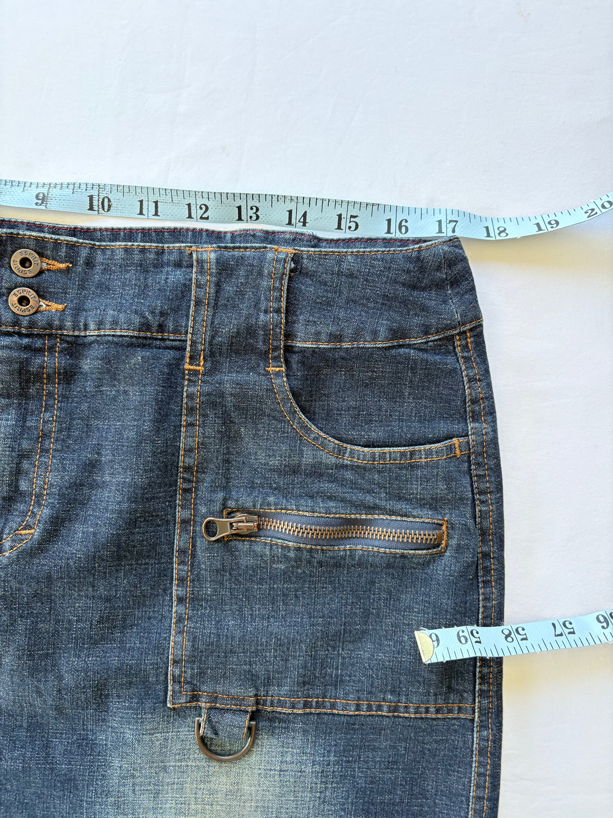 00’s Esprit dark denim skirt | Size 14