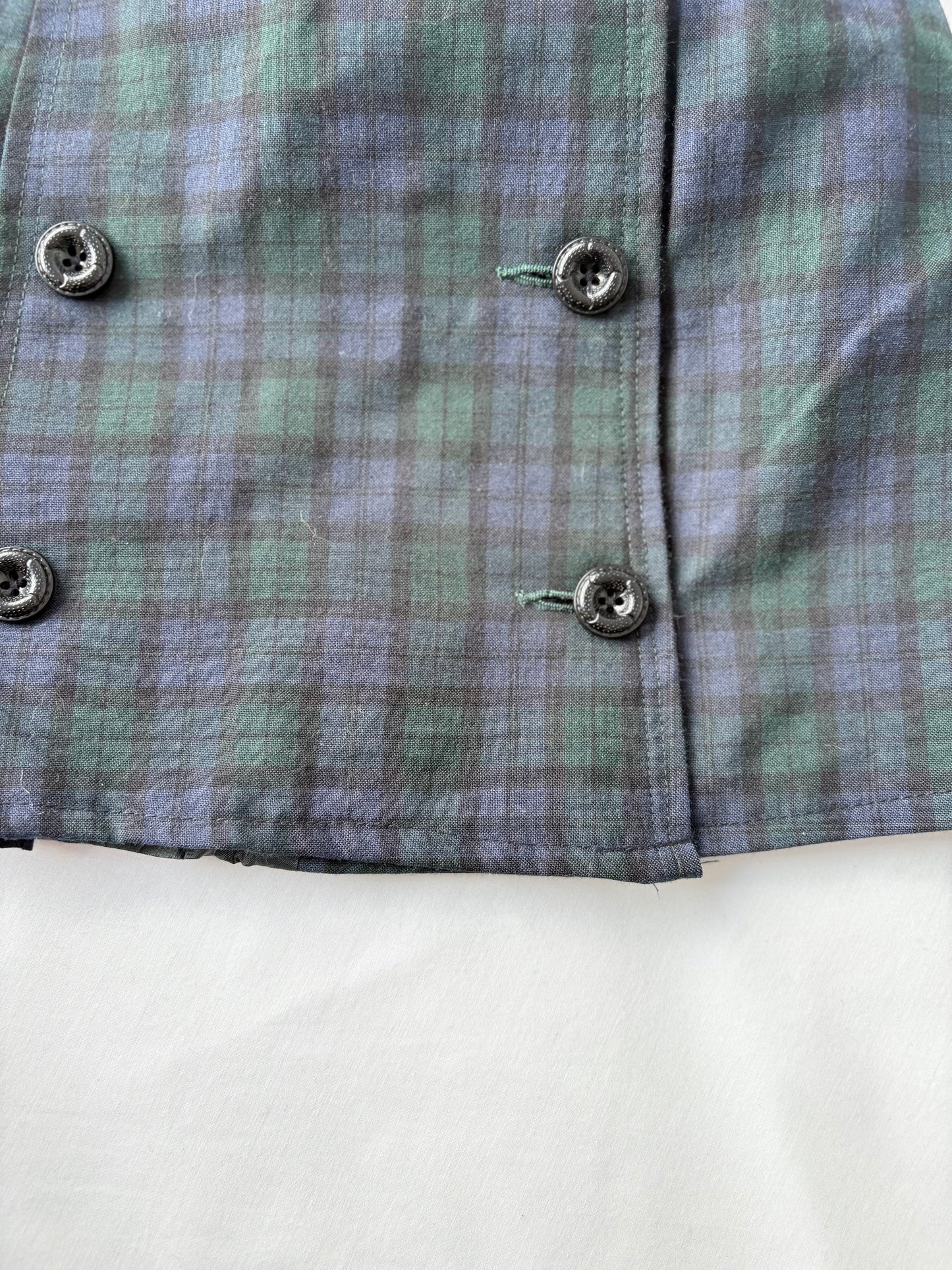 00’s Green tartan mini skirt | Size 6