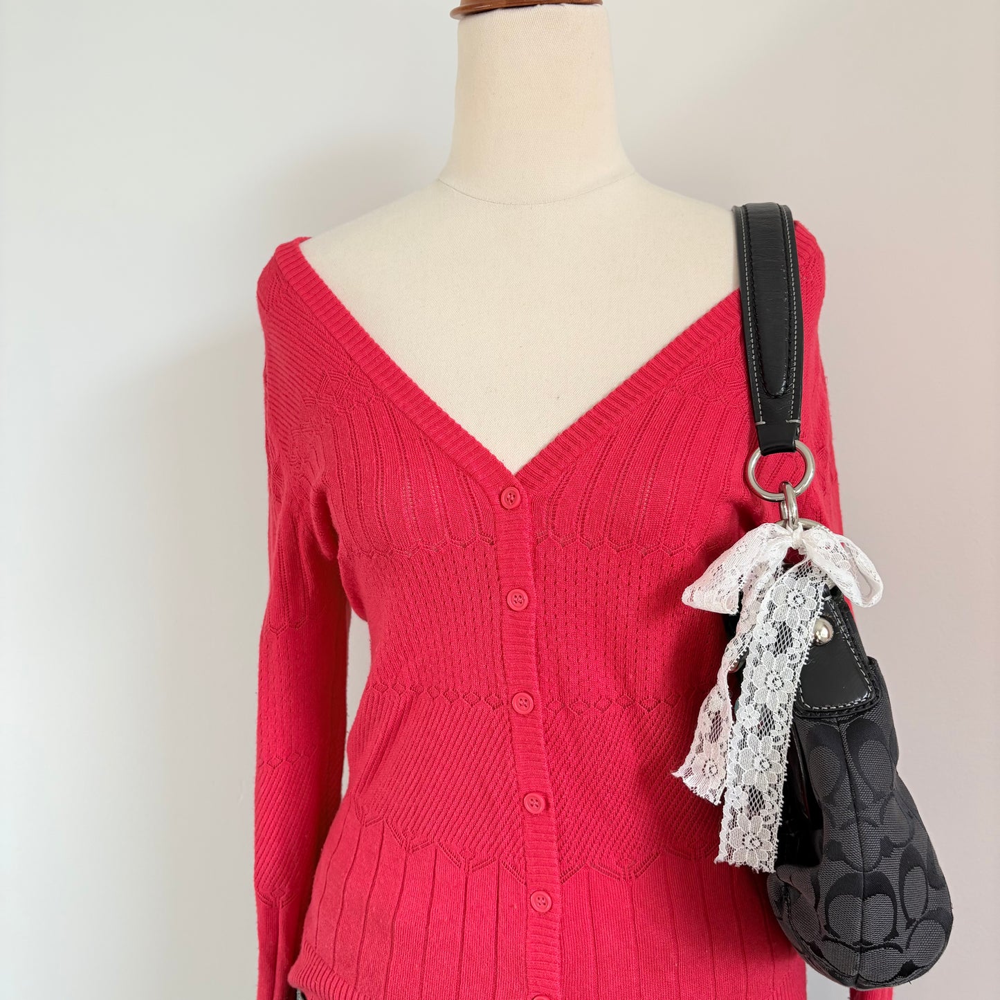 10’s Red Glassons cardigan | Size 10