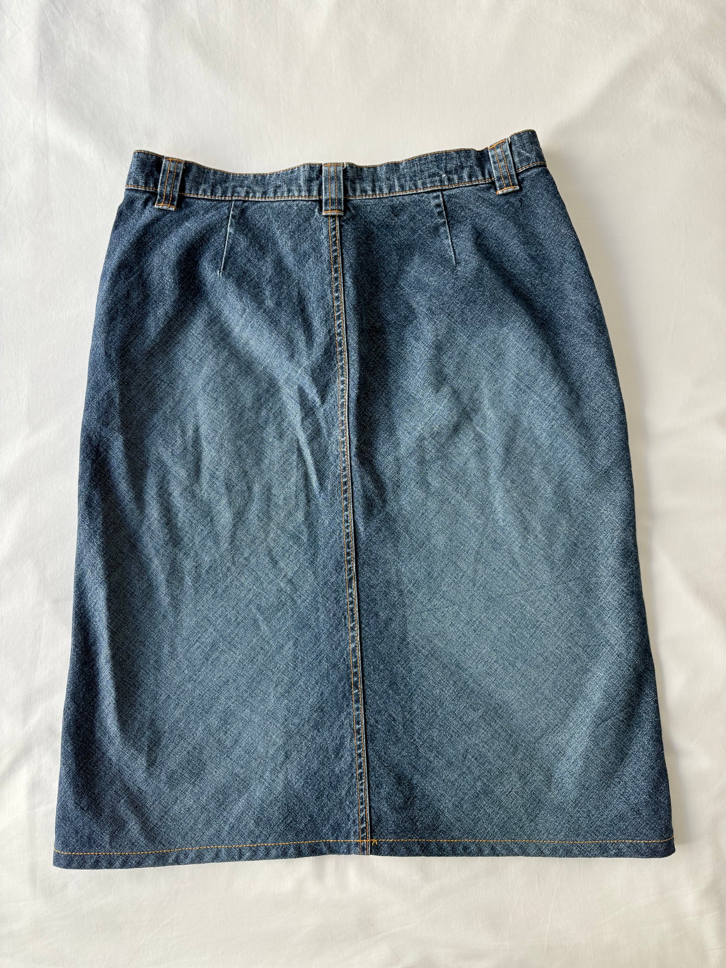 00’s Esprit denim midi skirt | Size 10