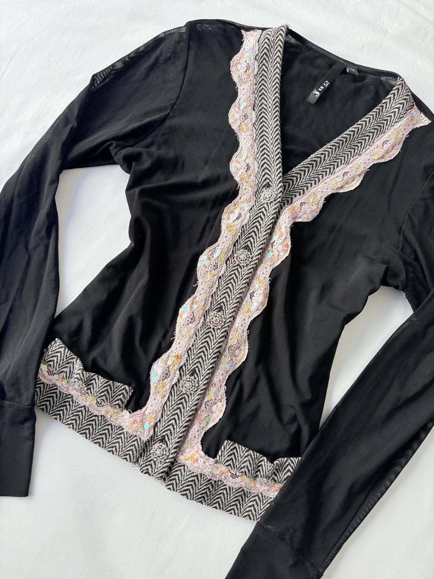 00’s Juo mesh cardigan | Size 10-12