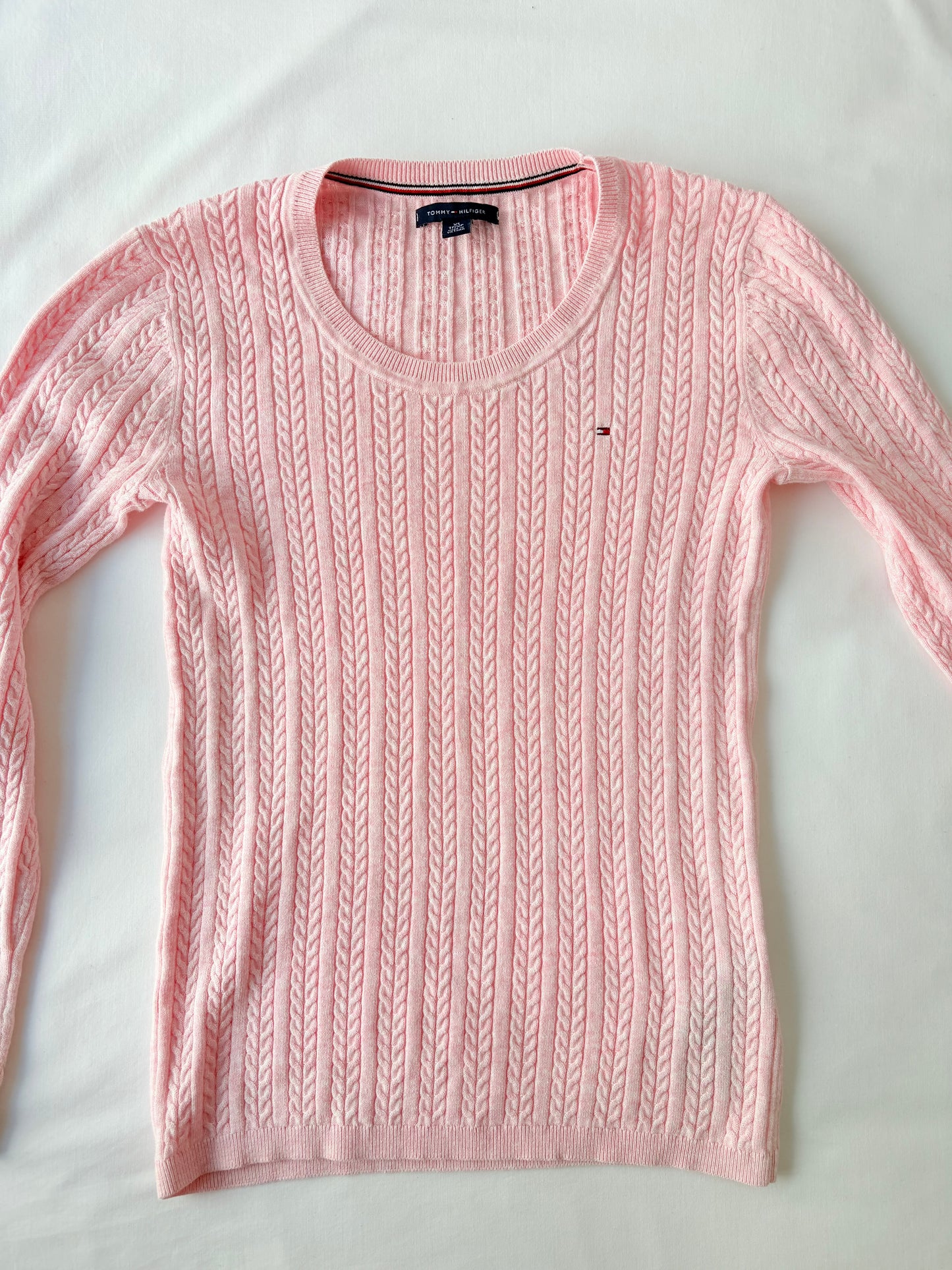 Tommy Hilfiger pink cable knit | Size XS-M