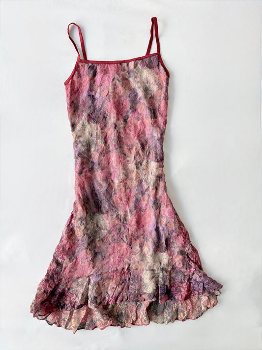 00’s Mea pink lace midi dress | Size 6