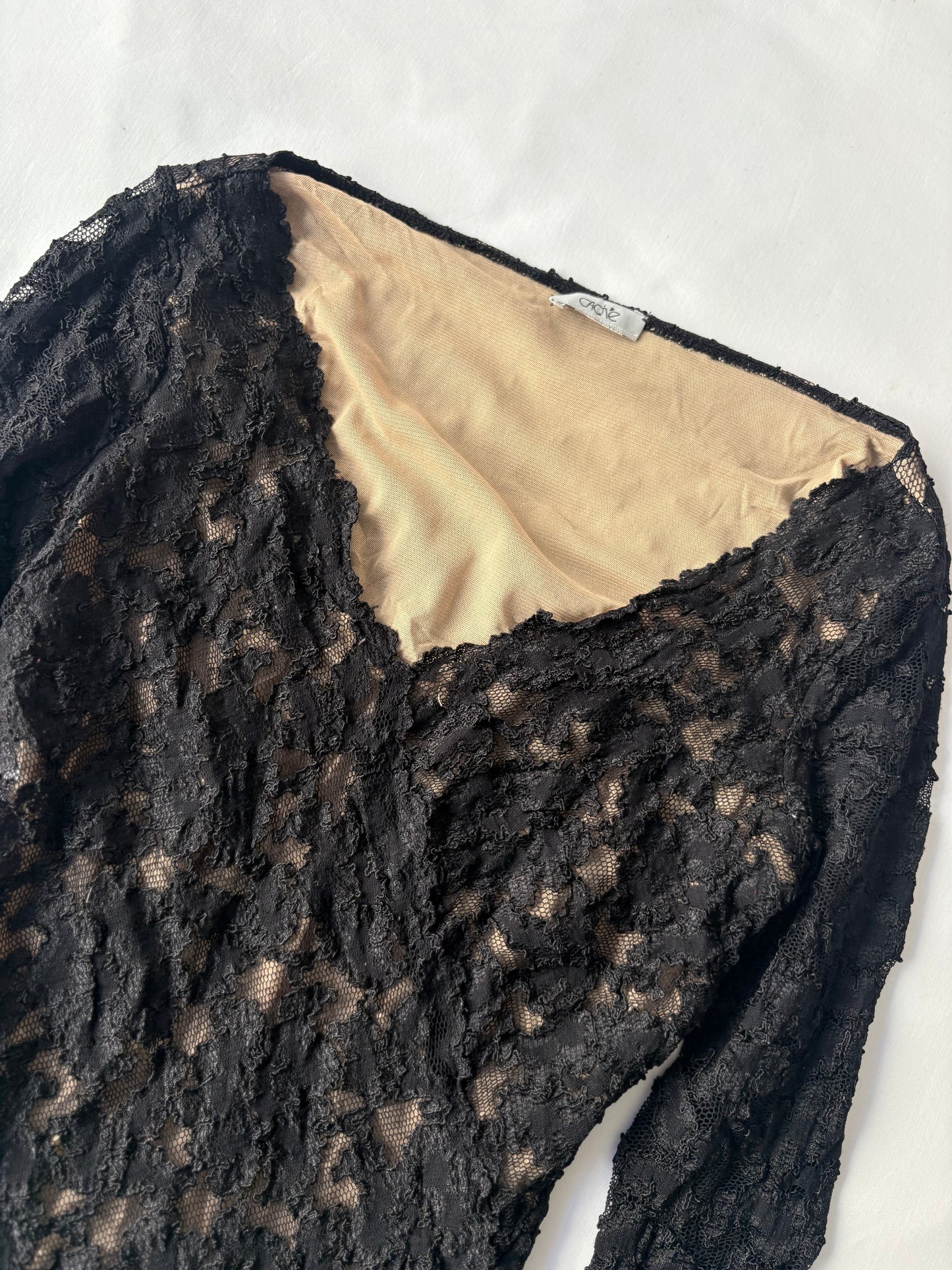 00’s Caché black lace top | Size 10