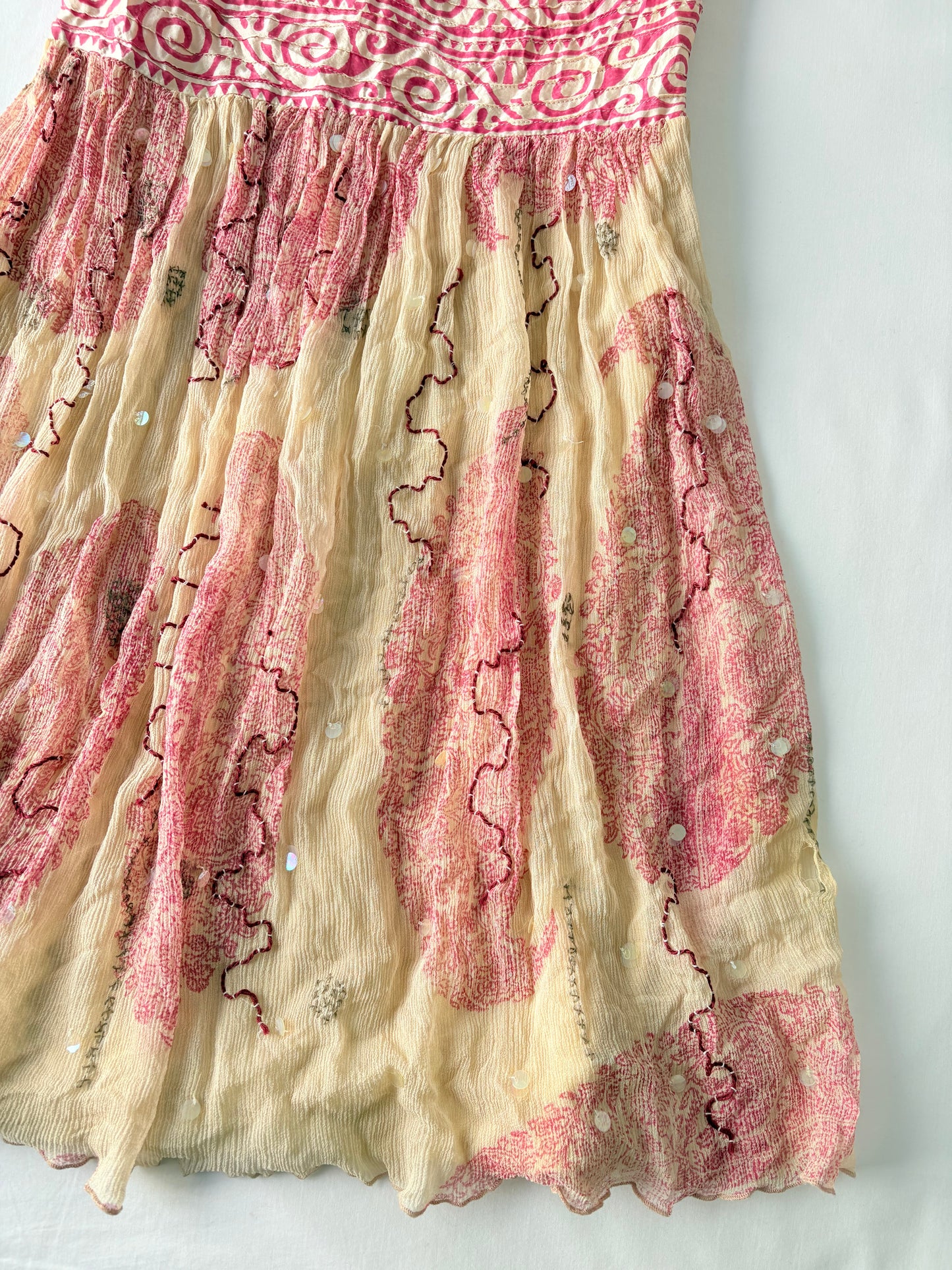 00’s Silk sequin mini dress | Size 10