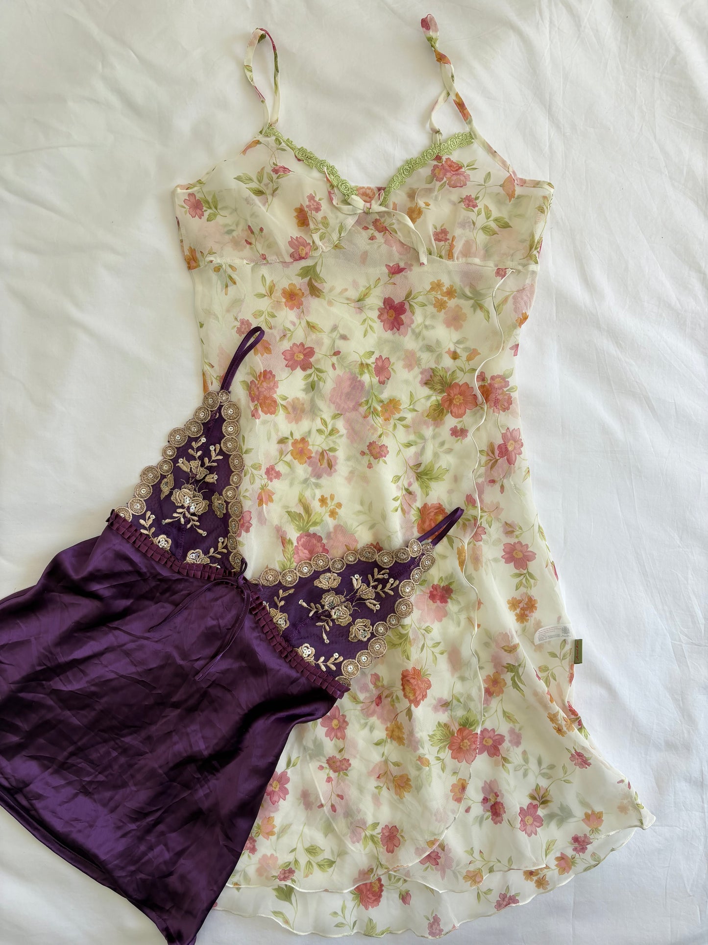 90’s Floral mini slip dress | Size 10-12