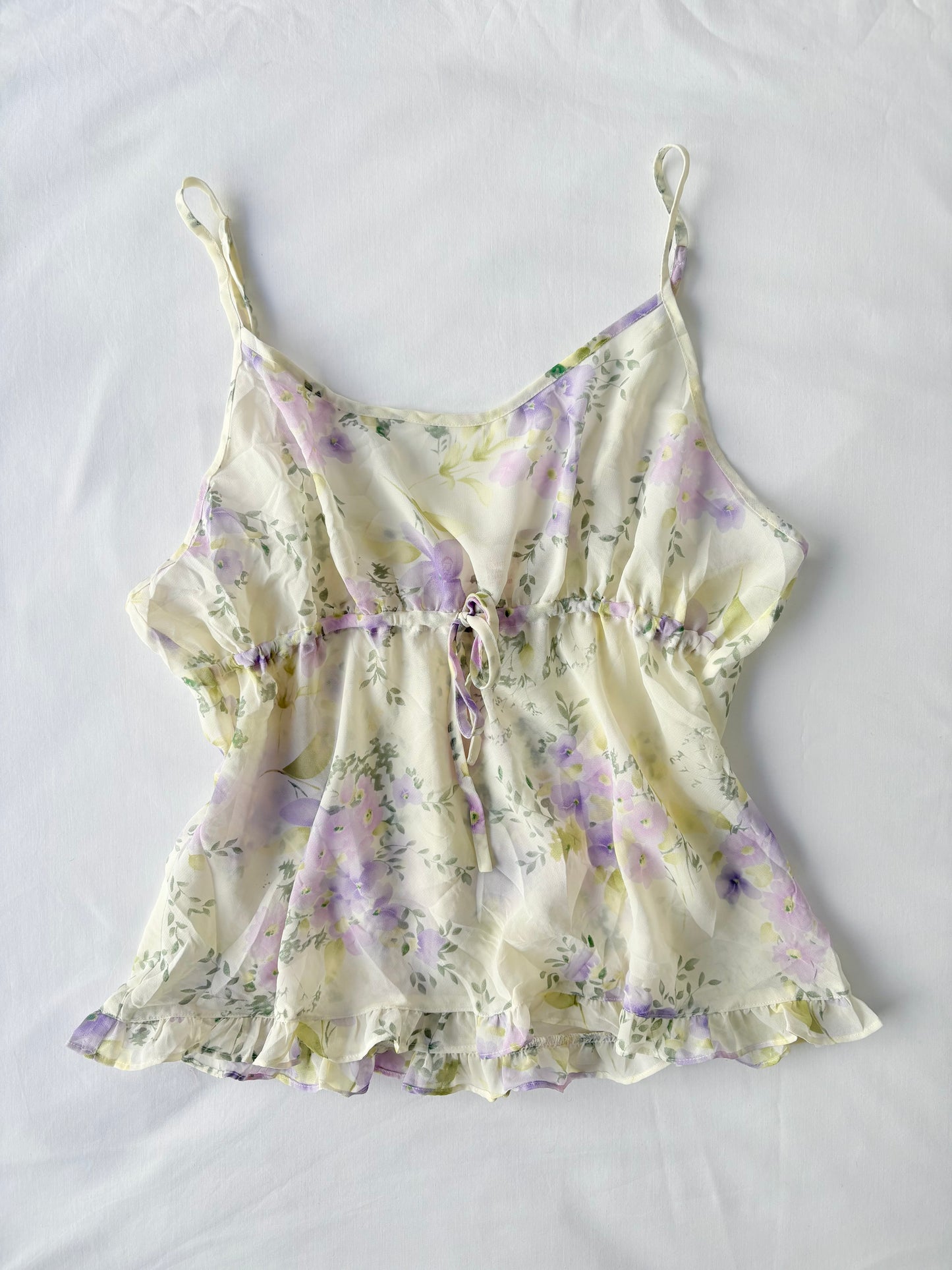 00’s Tie floral cami | Size 10-12
