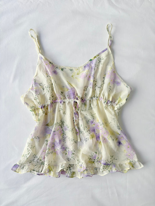 00’s Tie floral cami | Size 10-12