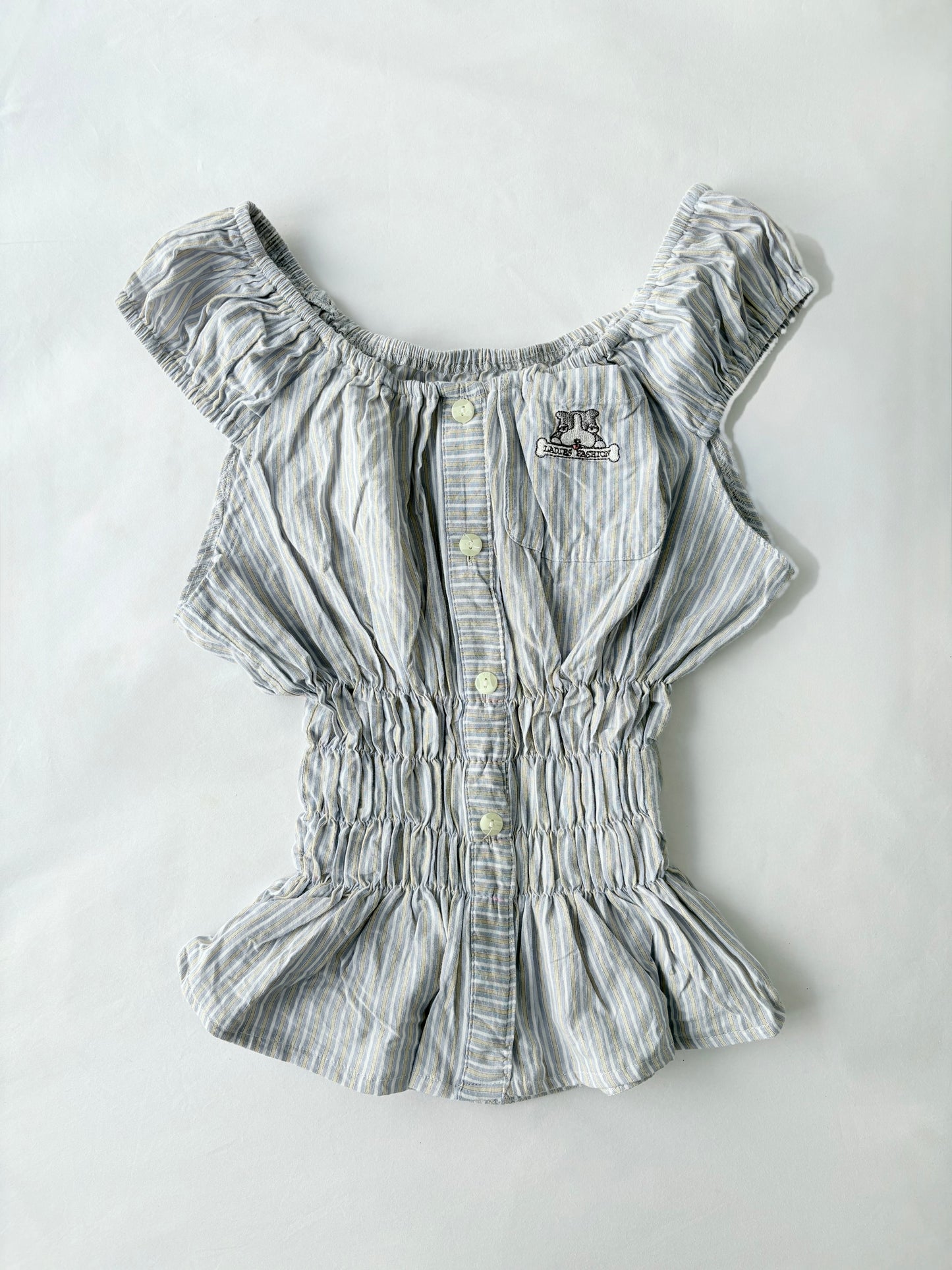 00’s Striped milkmaid top | Size 10