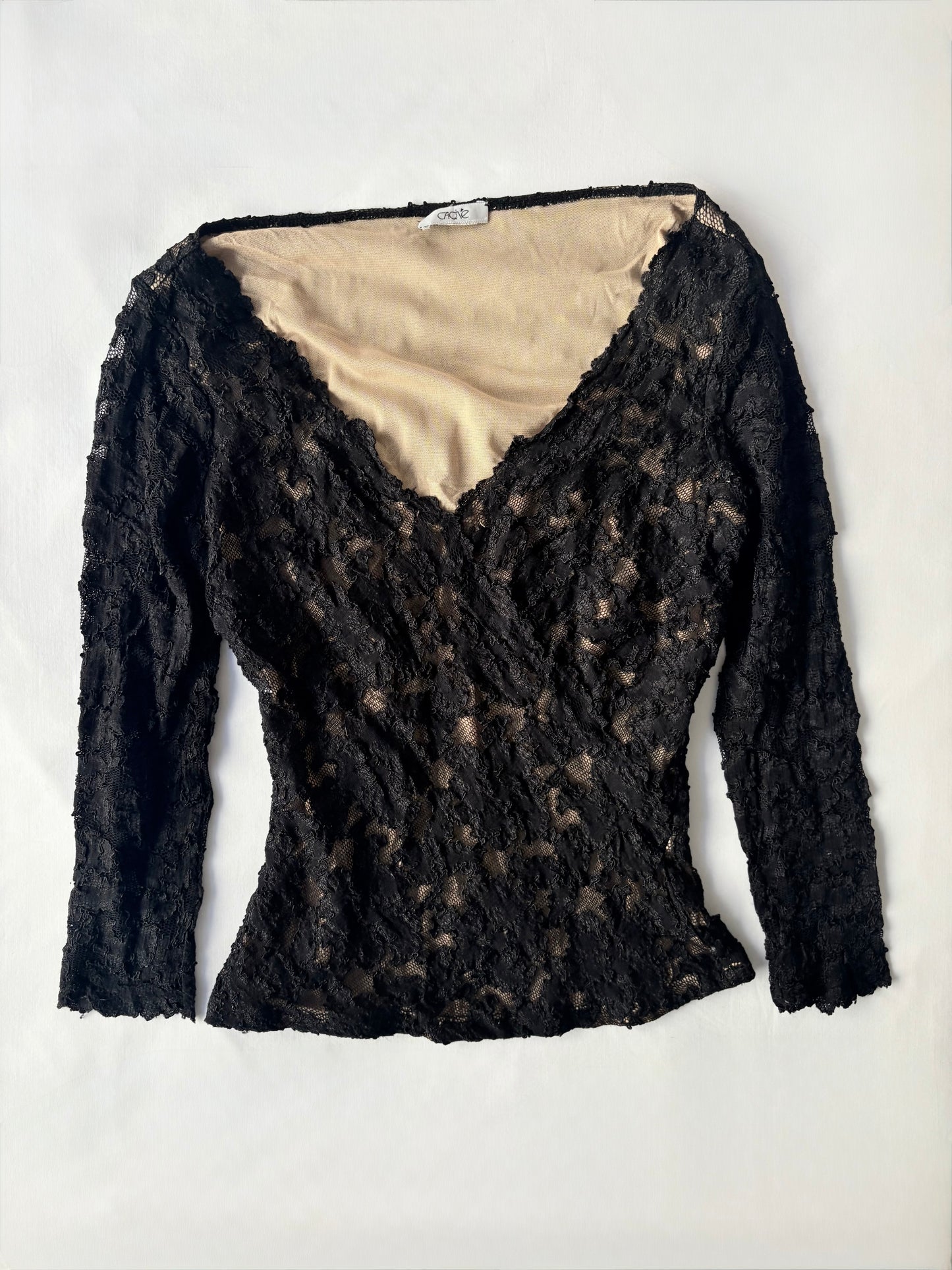 00’s Caché black lace top | Size 10