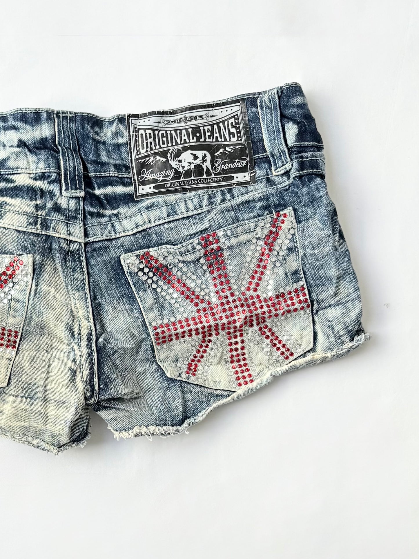 00’s UK studded low rise shorts | Size 10