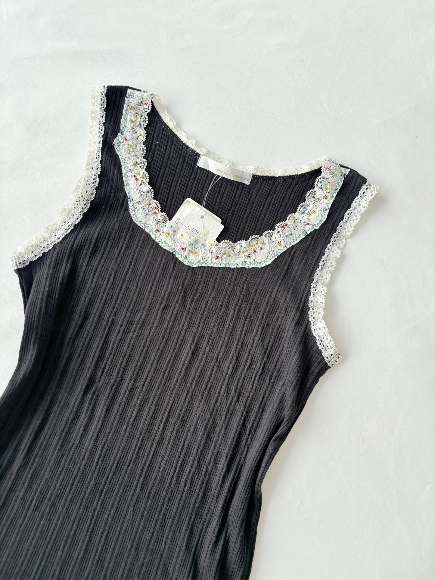 00’s Lettuce hem ribbed tank | Size small