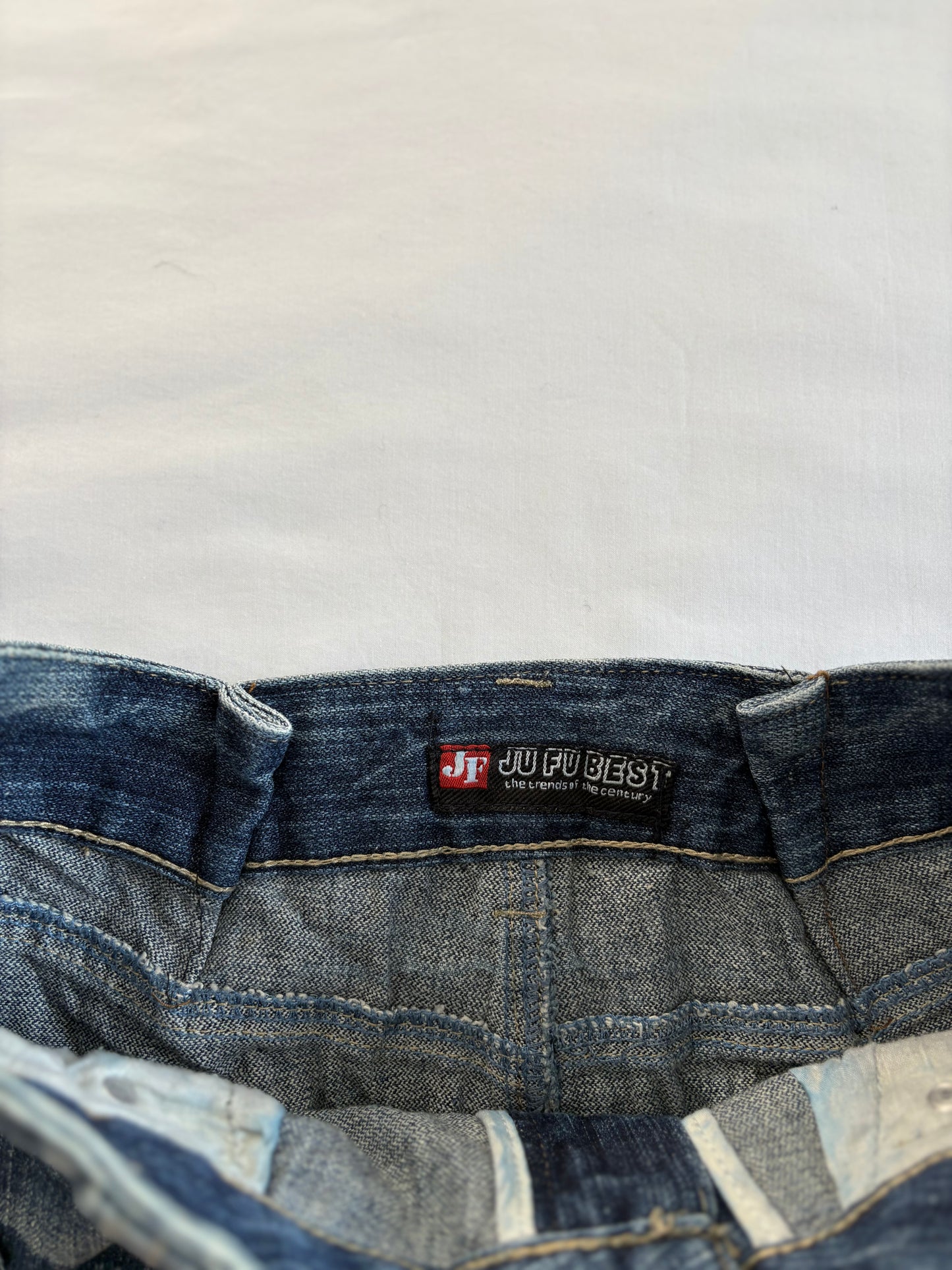 00’s JuFu denim mini skirt | Size 8-10
