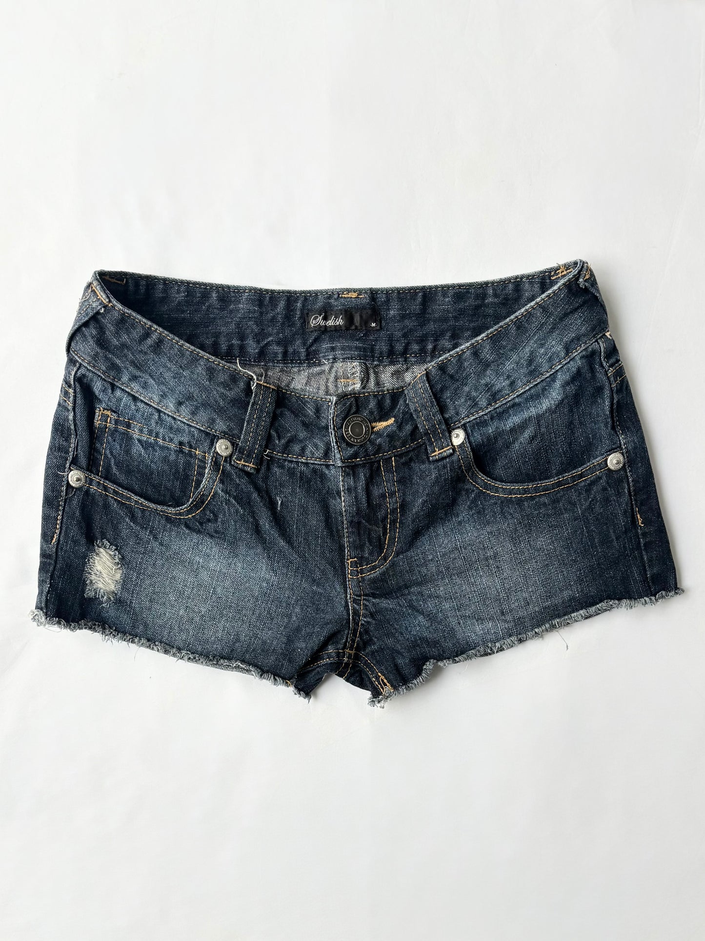 00’s Swelish low rise denim shorts | Size 8