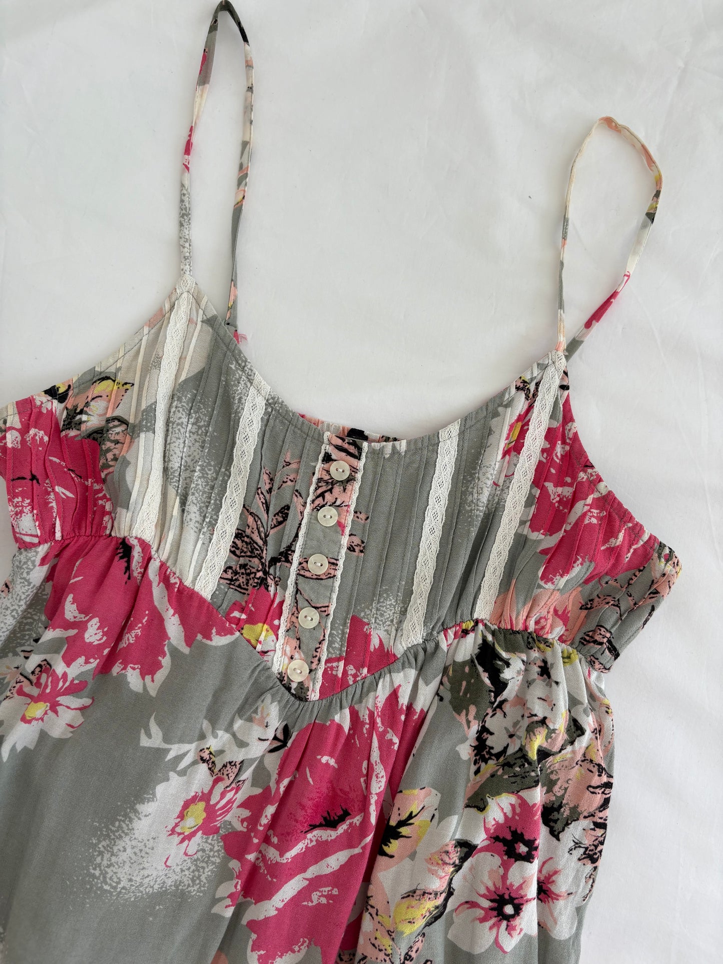 00’s Floral babydoll mini dress | Size 10-12