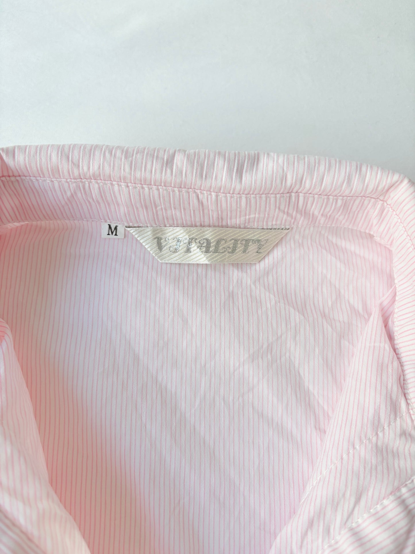 00’s Baby pink ruffle cinched shirt | Size 8-10