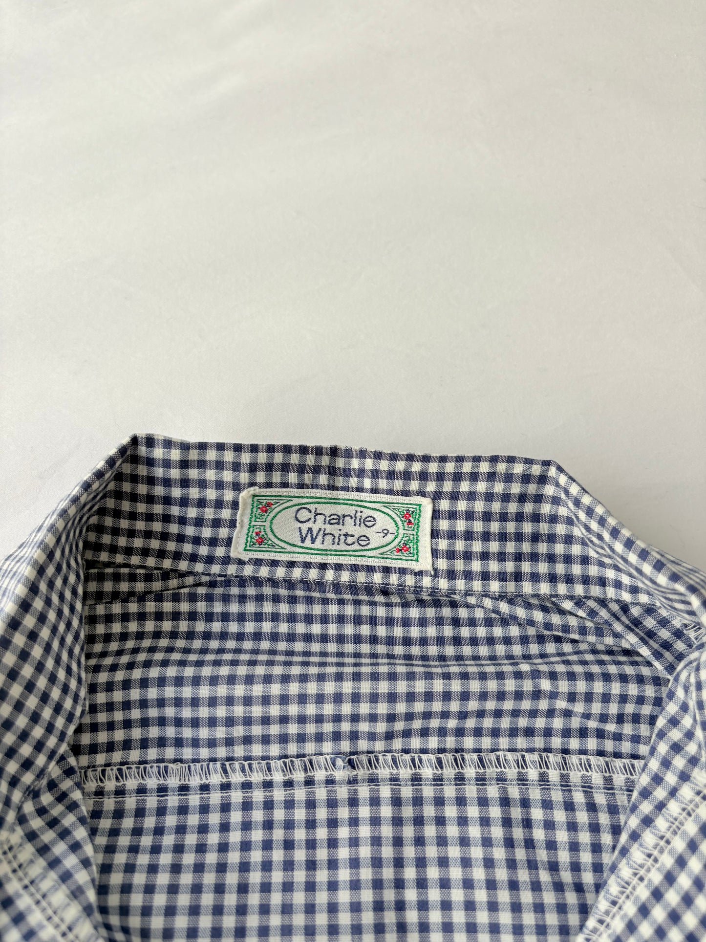 00’s Charlie White gingham cinched shirt | Size 6-8