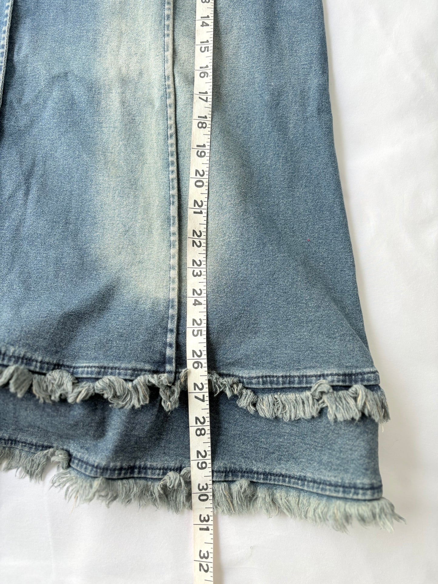 00’s Texas Denim panel midi skirt | Size 14