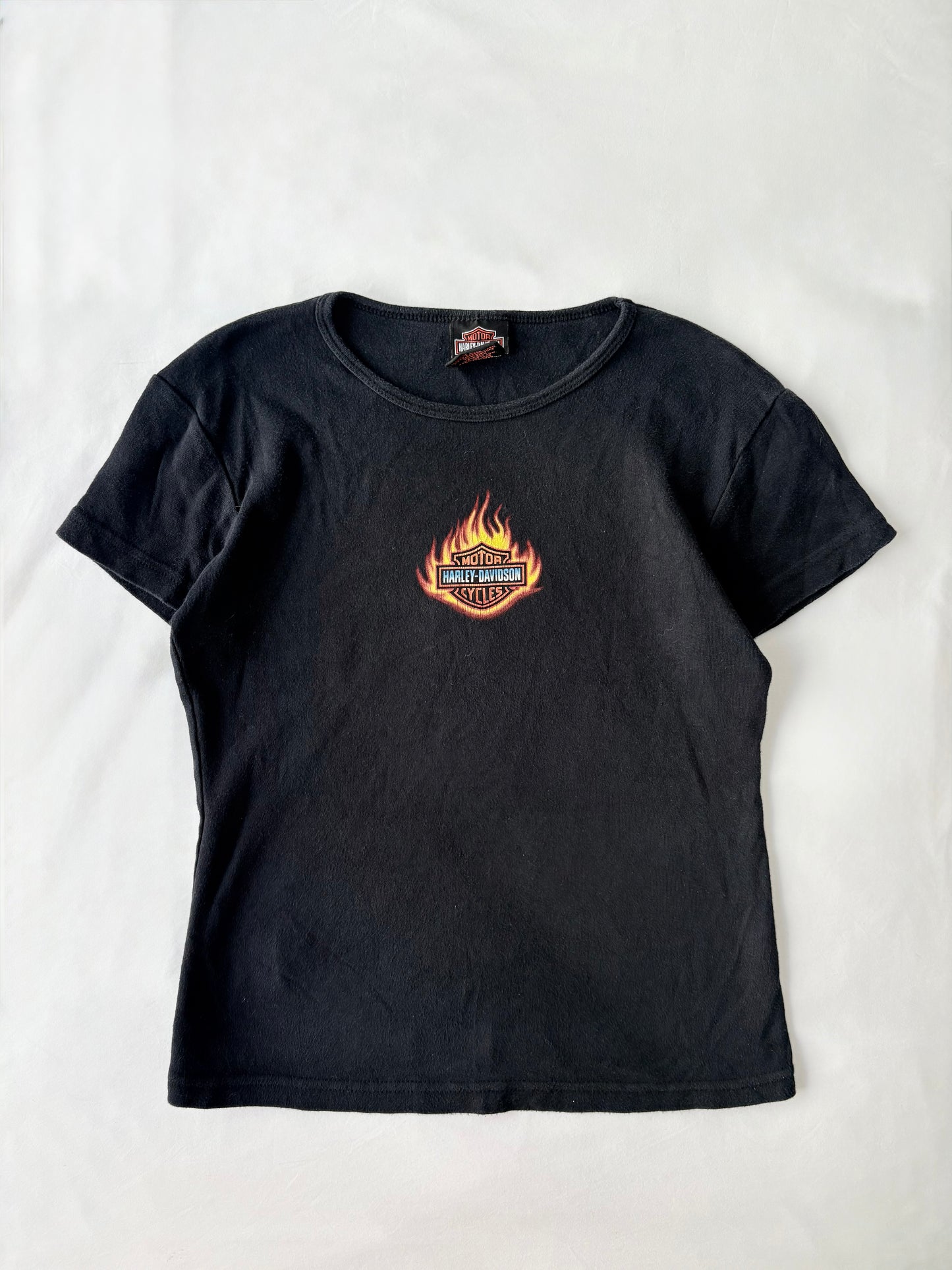 00’s Harley Davidson flame baby tee | Size medium