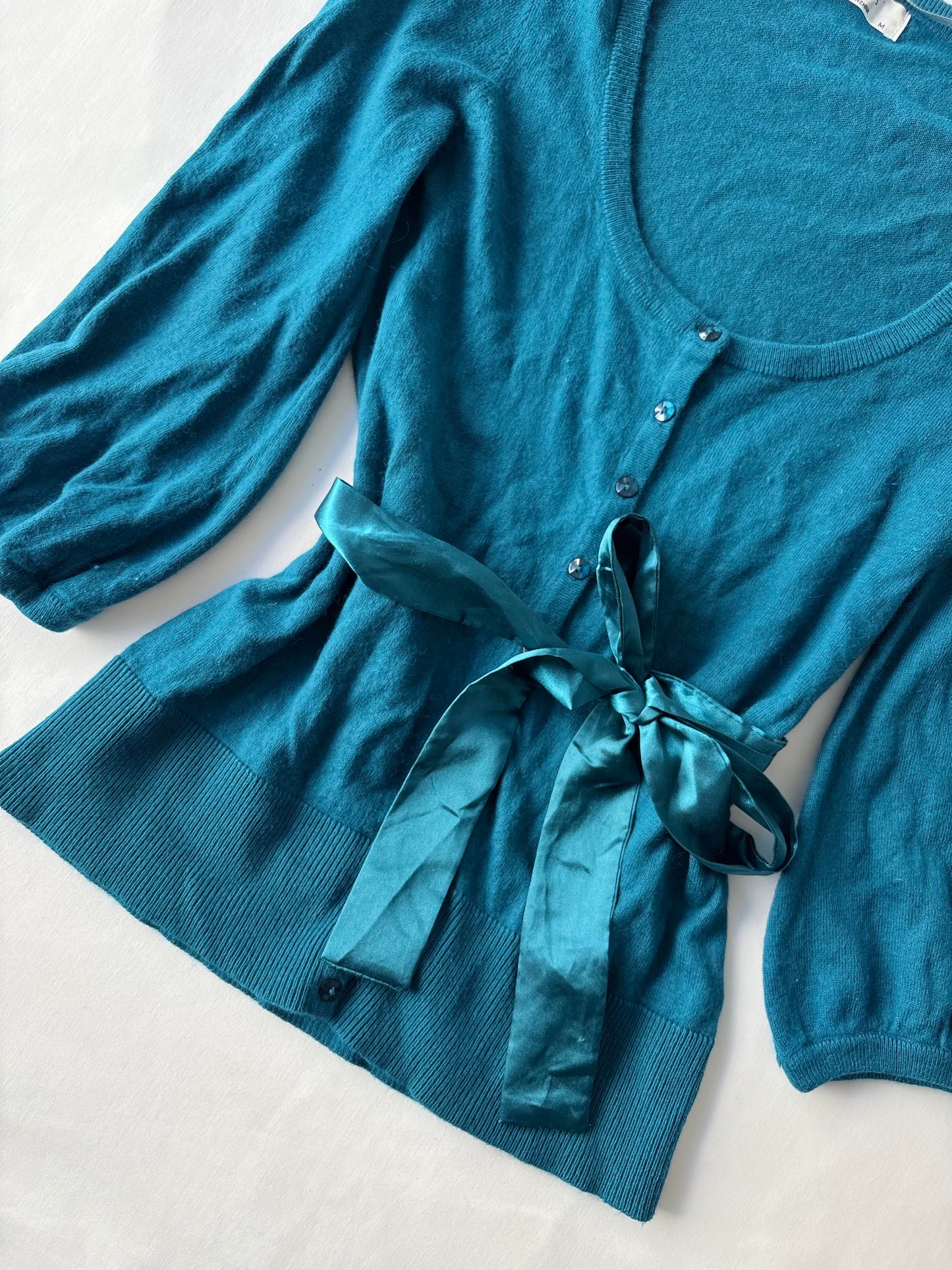 00’s Teal Portmans ribbon knit | Size medium