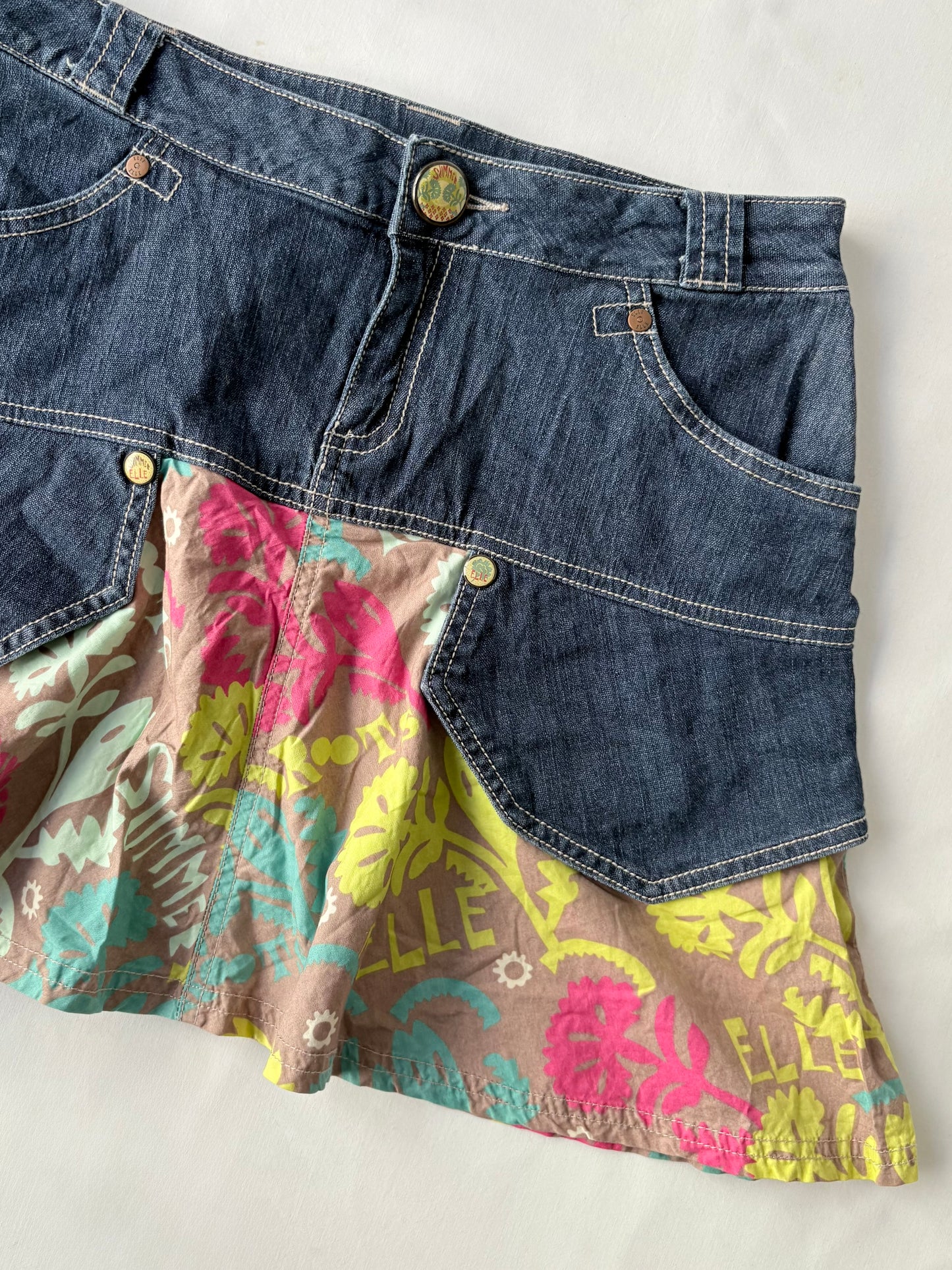00’s Elle denim mini skirt | Size 10
