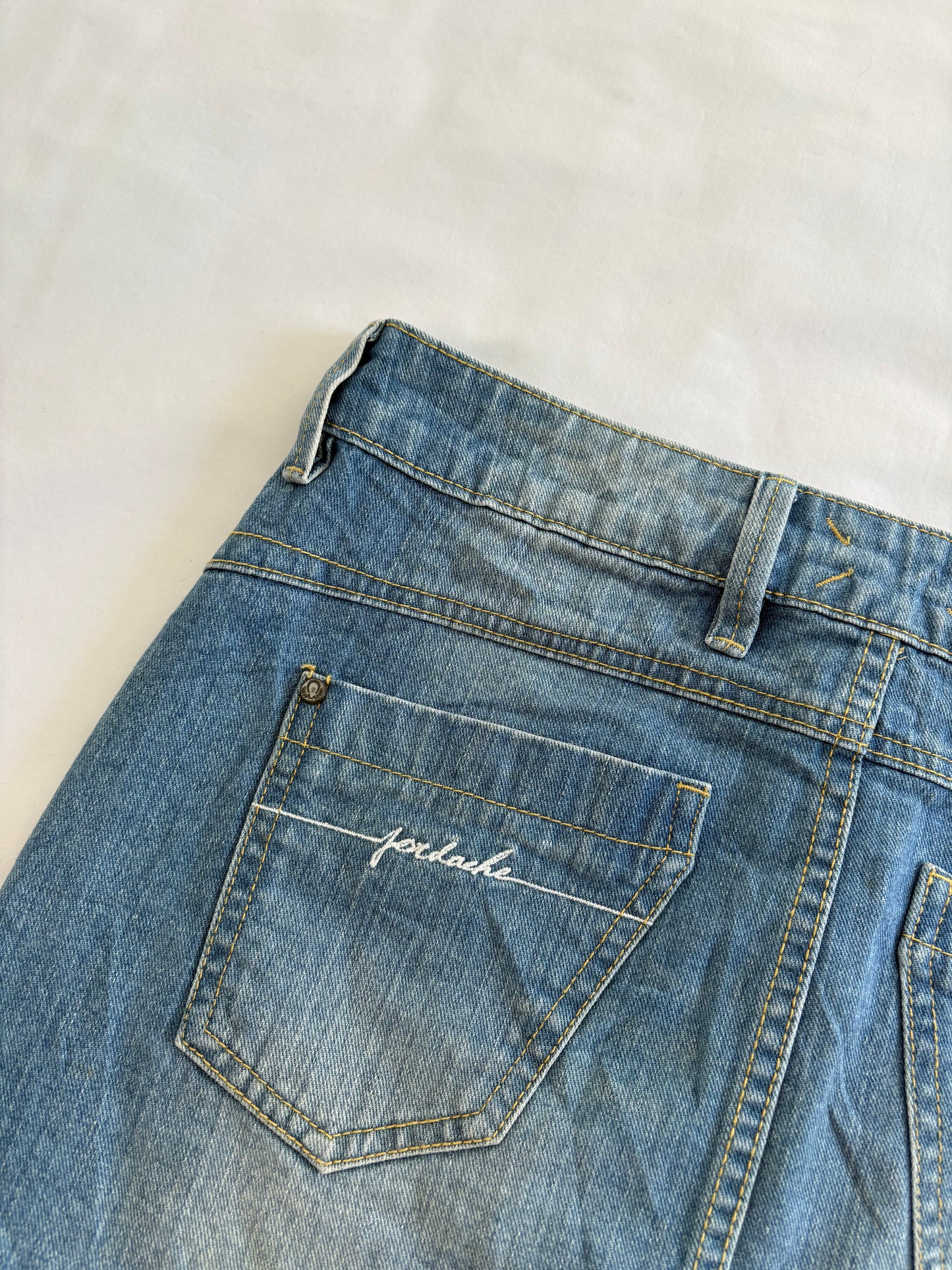 00’s Denim mini skirt | Size 10-12